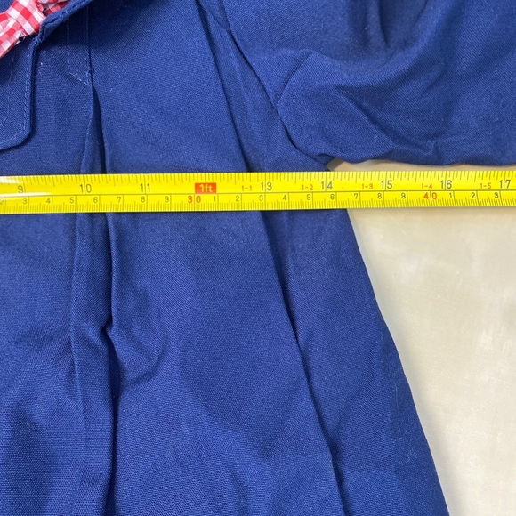 Vintage Rothschild Size 4 Girls Coat Gingham Lining Pea Coat Swing Jacket Bows - Picture 3 of 9